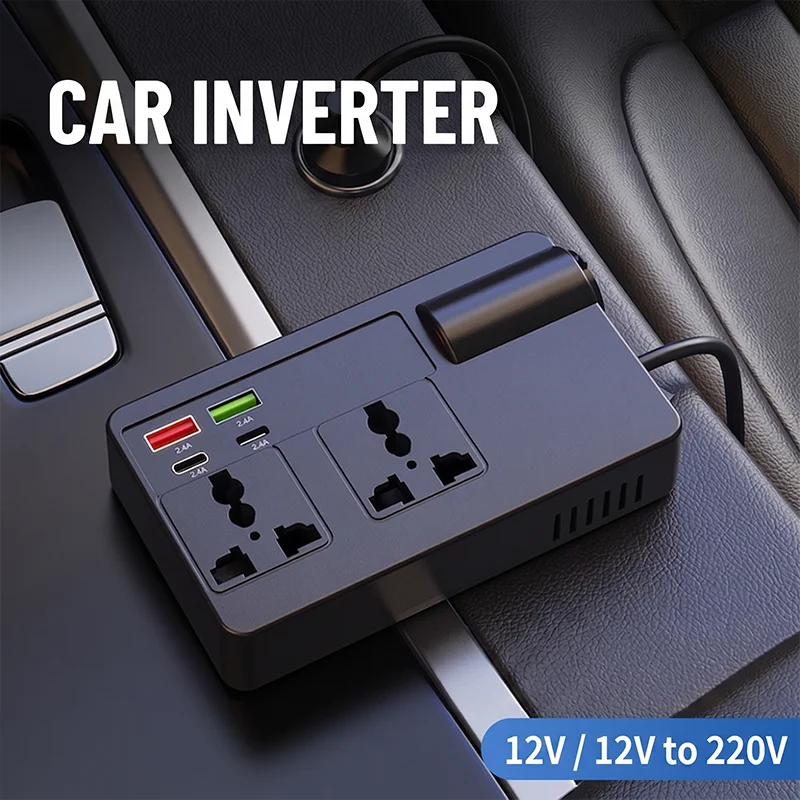 200W 12V to 220V Car Power Inverter