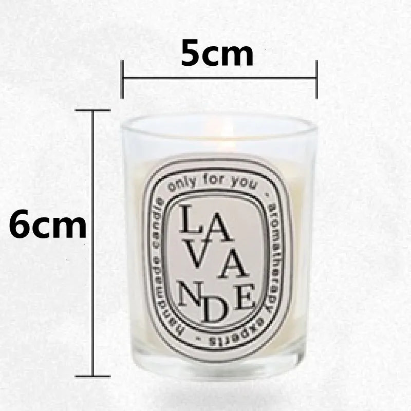 Clear scented candle companion gift return gift fragrance European style romantic candle lamp table incense handmade soy wax