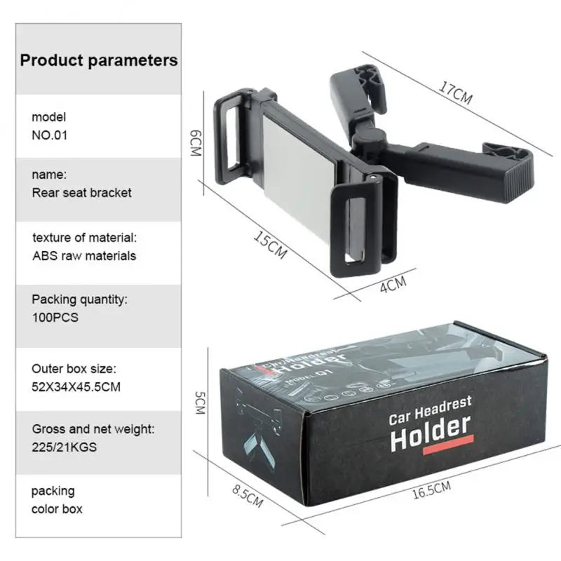 360° Rotating Car Headrest Tablet Mount