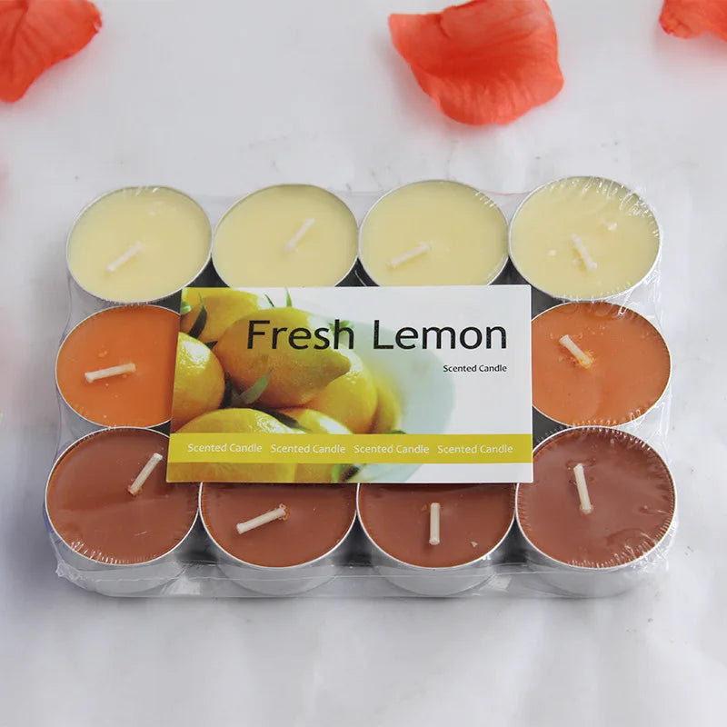 12pcs Scented Candles Gradient Color Soy  Smokeless Room Ornaments Aromatic Aroma  for Festivals Bedroom Party Living Room