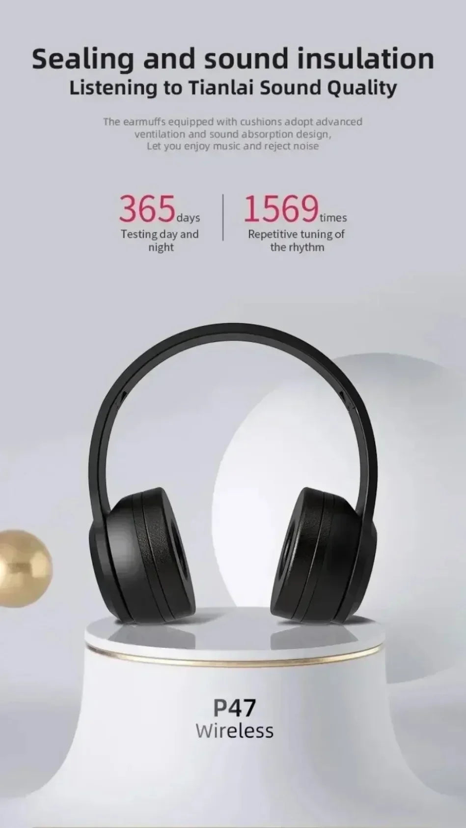 Foldable Bluetooth Headphones – Over-Ear Wireless with Mic