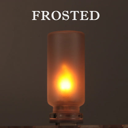 Luce Notturna a LED con Fiamma Tremolante USB in Vetro a Forma di Candela | 5 Stili | Decorazione per Auto, Casa e Laptop
