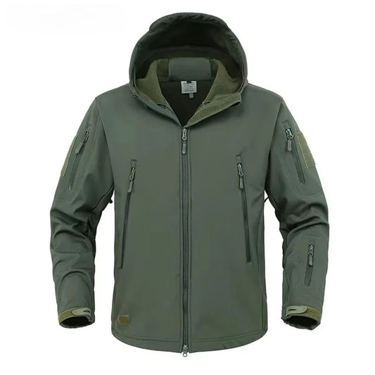 Men's Hooded Softshell Jacket with Pockets