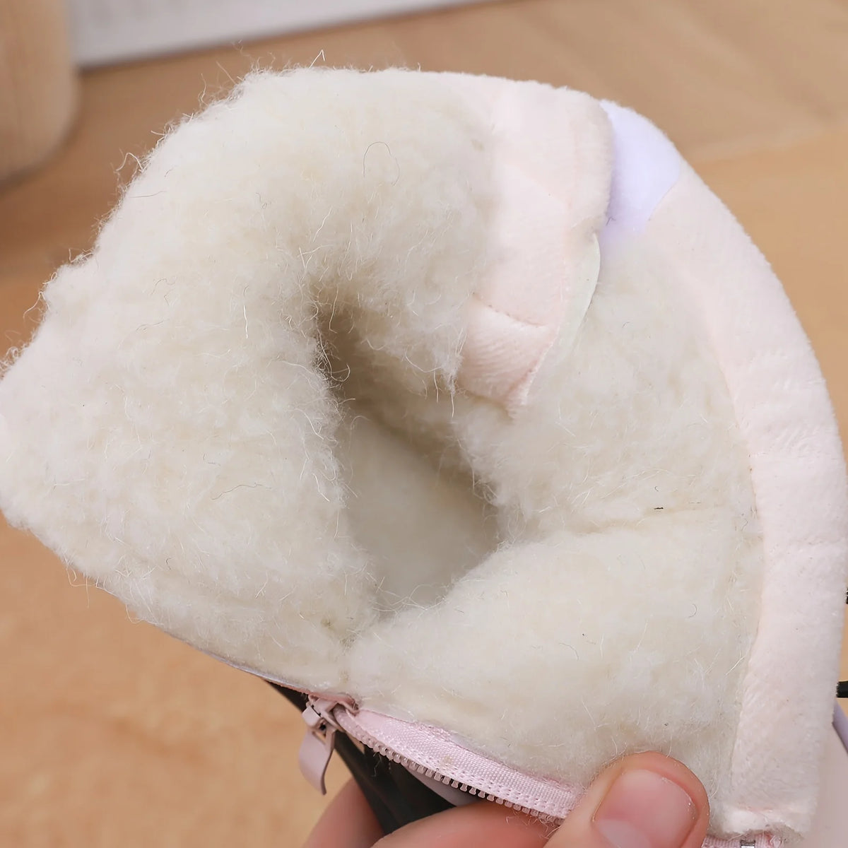 Girls' Pink Side-Zip Winter Ankle Shoes