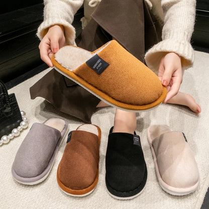 Men's Plush Winter Slippers – Warm Non-Slip House Shoes