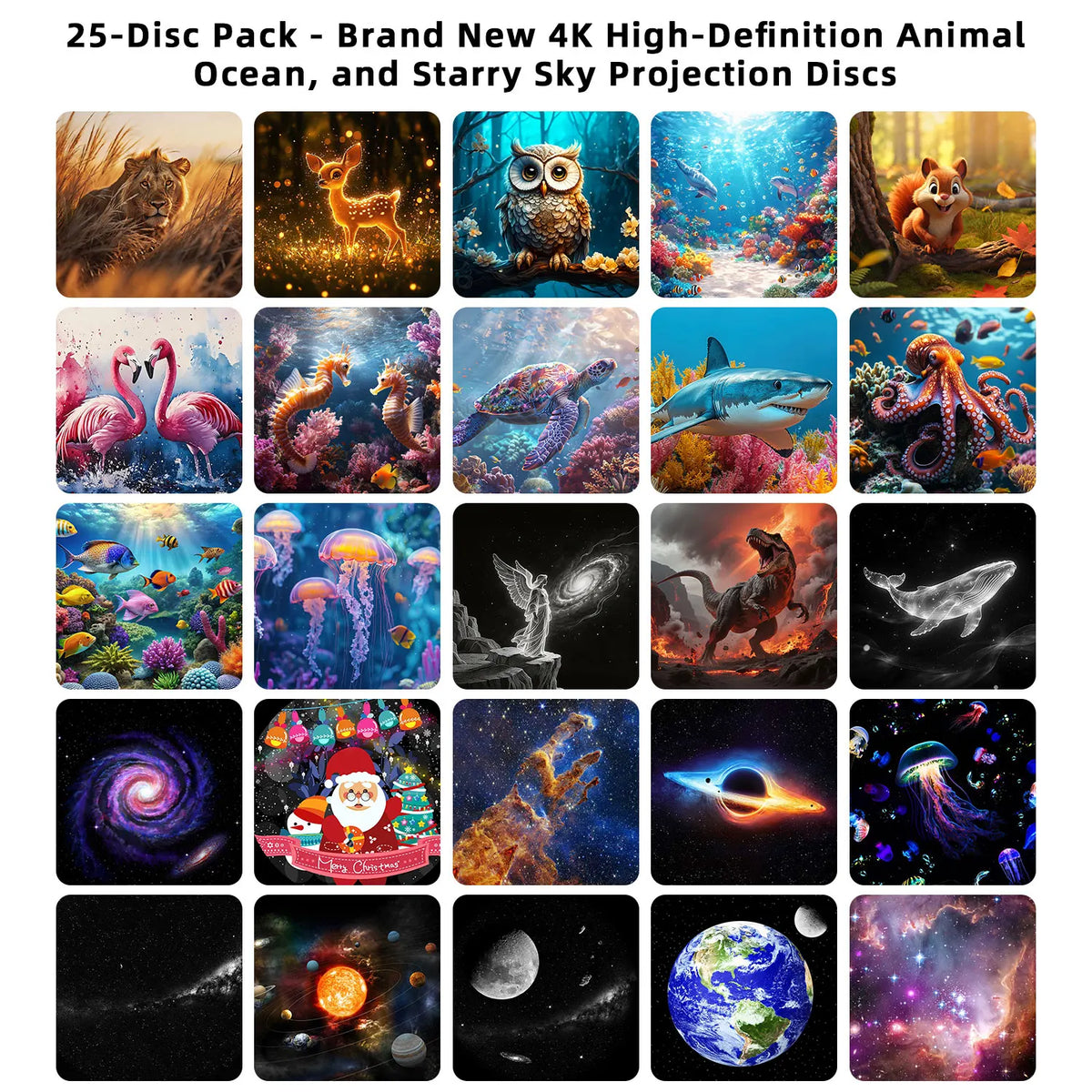 HD Planetarium Star Projector – Galaxy & Ocean Night Light with Film Discs
