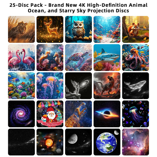 HD Planetarium Star Projector – Galaxy & Ocean Night Light with Film Discs