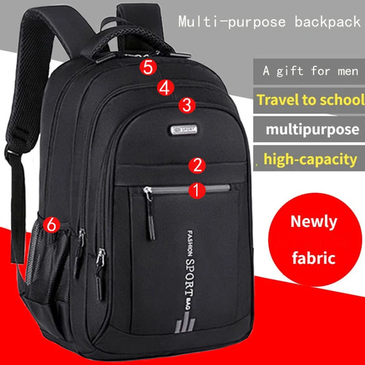 Unisex Business Travel Laptop Backpack - Multi-Compartment Large Capacity Work Bag