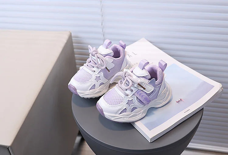 Girls' PU Leather Sneakers