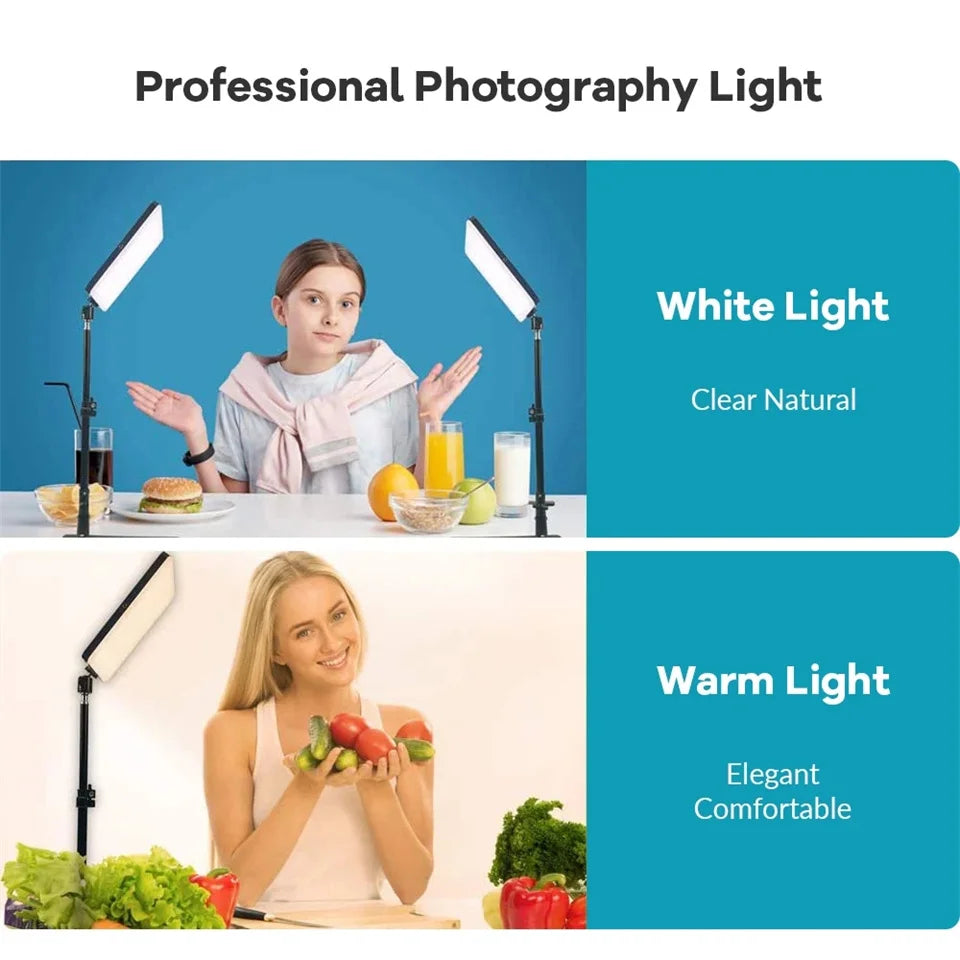 11-Inch LED Video Light Panel – Dimmable Bi-Colour Fill Light, Optional 160 cm Stand