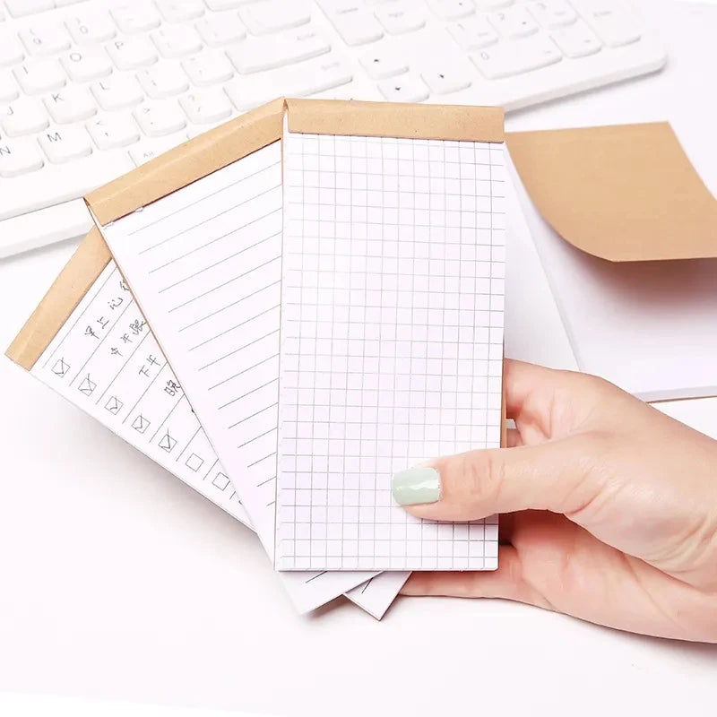 Pocket Kraft Paper Memo Pad Notepad Stationery Scrapbooking Memo Notes To Do List Tear Checklist Note Pad Blank White Labels