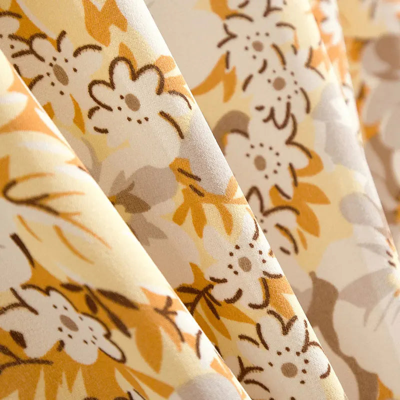 Floral Print Vintage Chiffon Stand Collar Lantern Sleeve Pullover Women's Blouse Shirt Casual Female Clothing Tops Fashion 2024