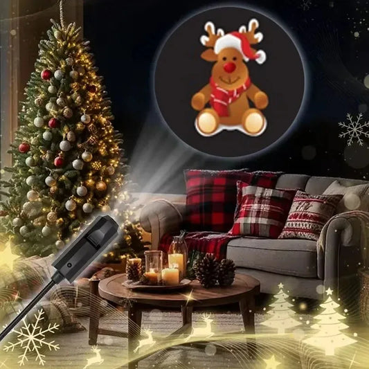 Rotating Christmas Projector Night Light – 4 or 10 Pattern Modes