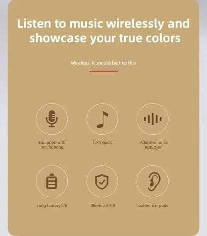 Foldable Bluetooth Headphones – Over-Ear Wireless with Mic