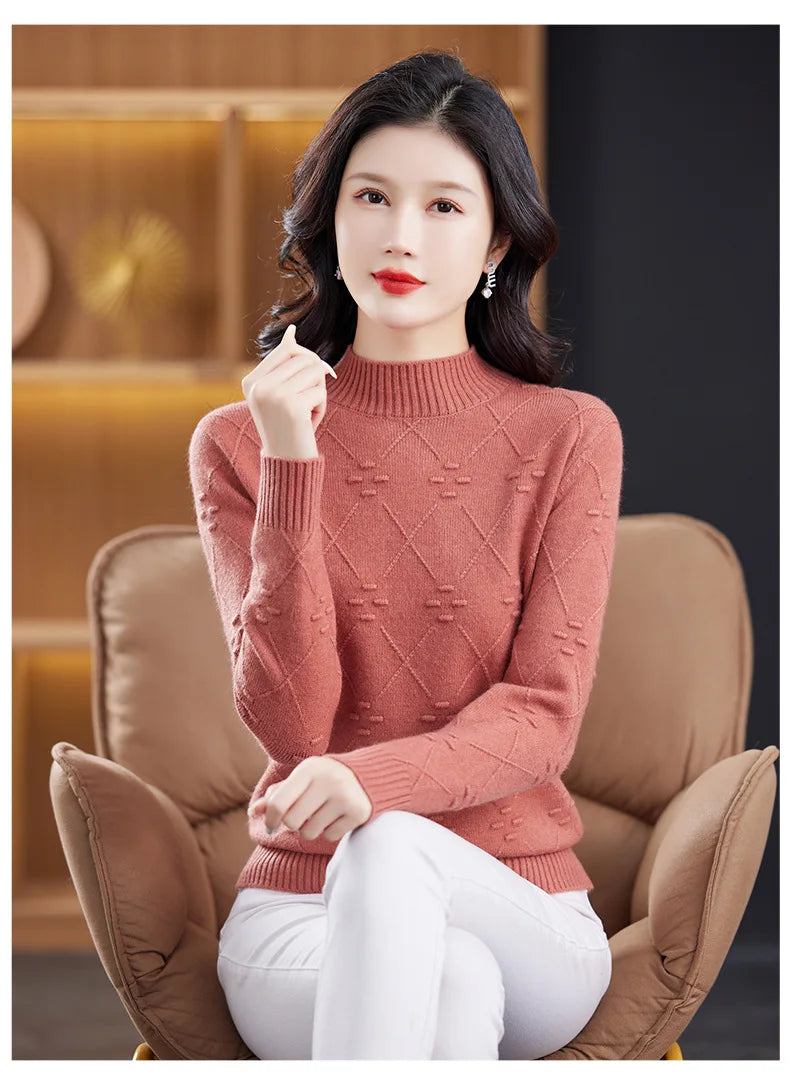 Women's Mock-Neck Knit Sweater