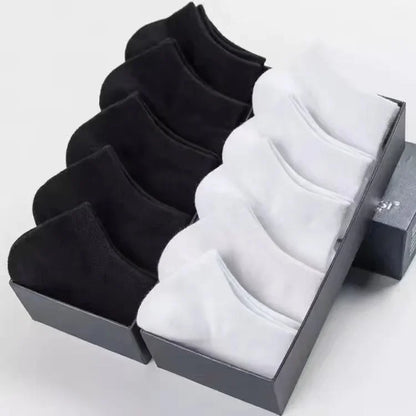 Men's Thin Low-Cut Socks – 10 Pairs, Breathable Everyday Ankle Socks