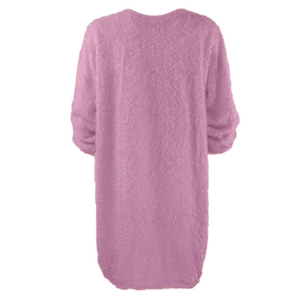 Women's Crewneck Knee-Length Sweater Dress