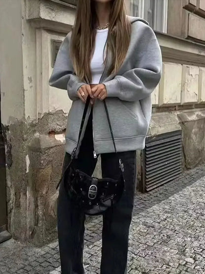 HH Damen Kapuzenjacke mit Reißverschluss und Taschen