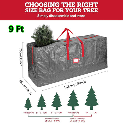 Christmas Tree Storage Bag – Fits Up to 9 ft Artificial Trees, with Handles