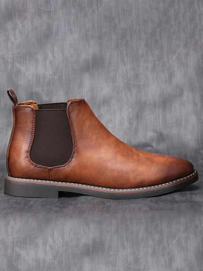 Herren-Chelsea-Boots im Slip-on-Stil mit eckiger Zehenpartie