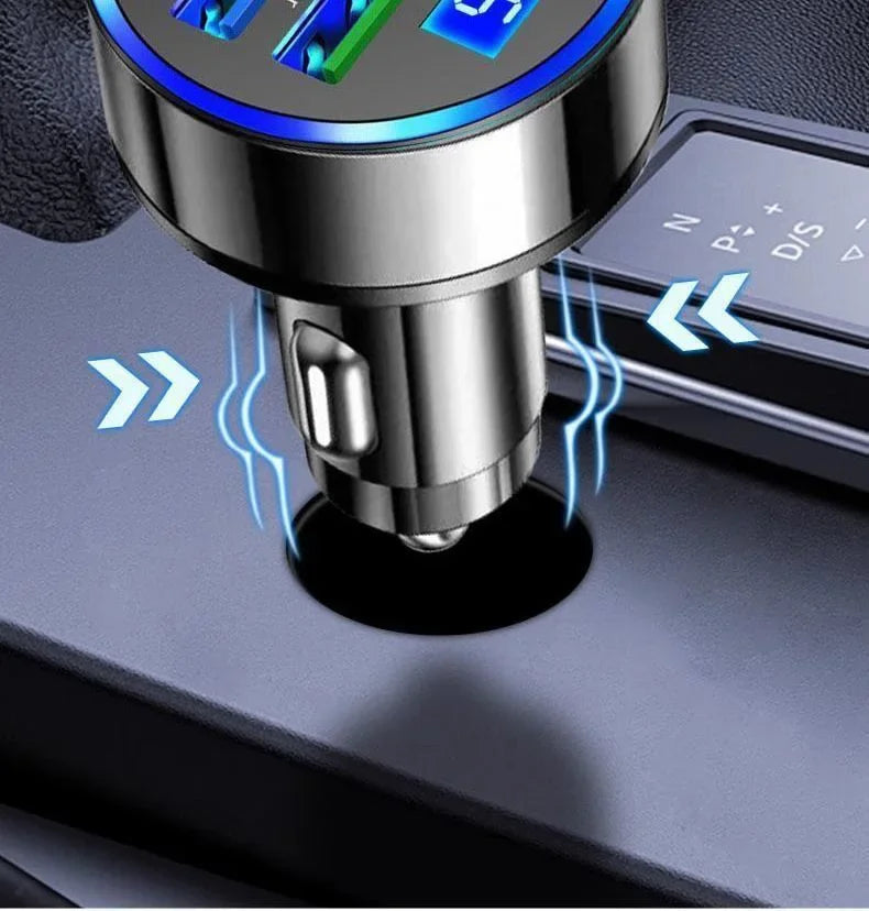 6-Port Car Charger with Digital Display
