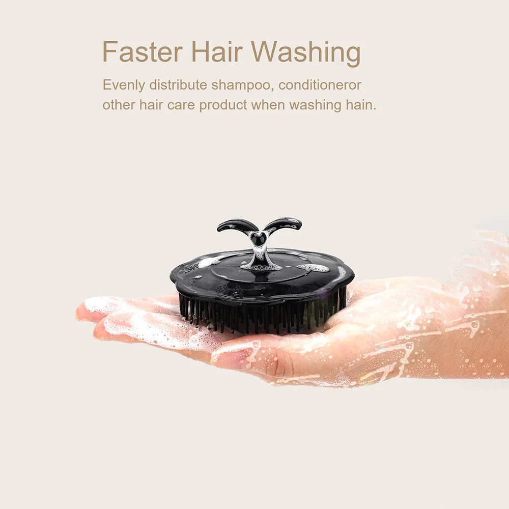 Silicone Scalp Massager – Shampoo Brush for Hair Washing