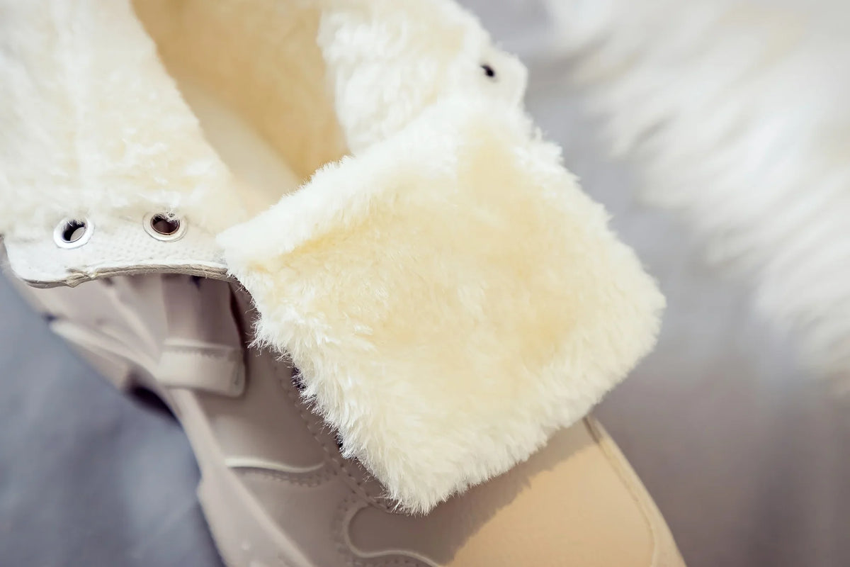 Winter Women Snow Boots Anti‑Slip Warm Fur Lined Martin Boots Casual Ankle Booties Fashion Outdoor Daily Wear Shoes