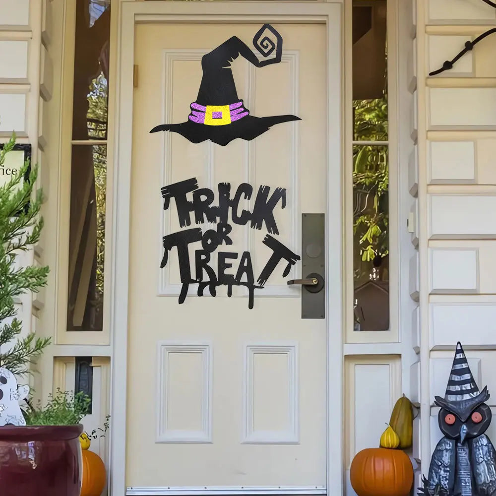 Halloween Decoration Room Door Stickers Window Decor Skeleton Hand Pumpkin DIY Devil Witch Hat Glass Window Stickers Ghost