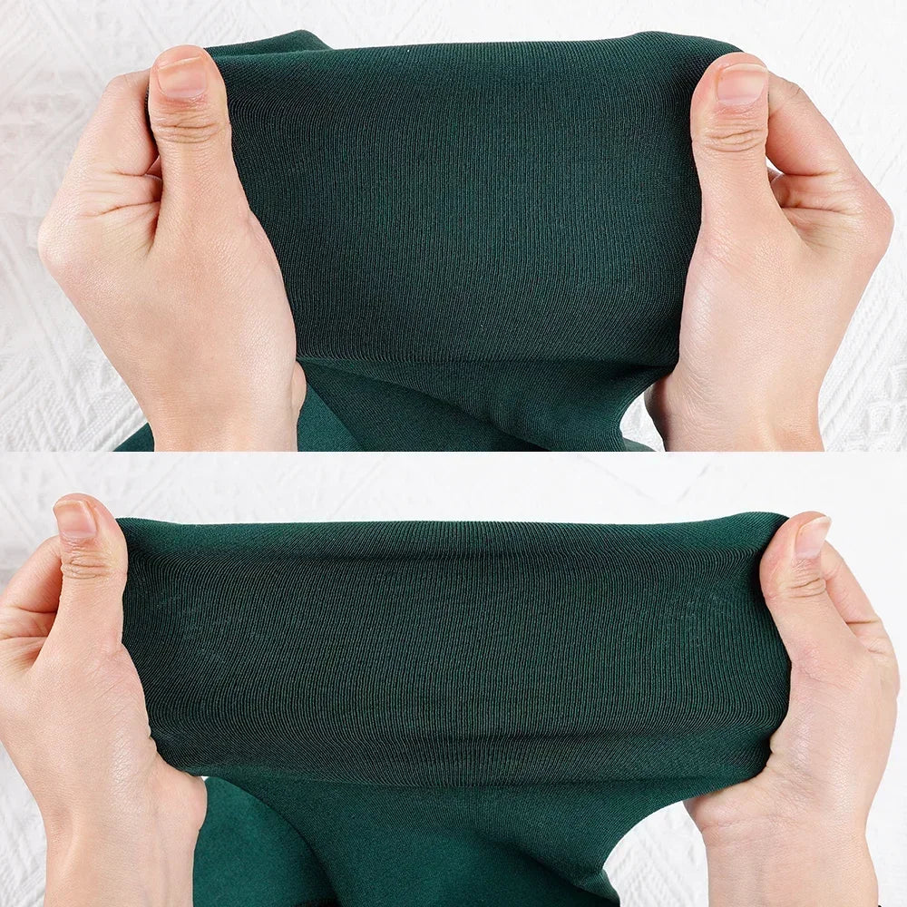 Fleece-Lined Sheer-Look Tights – Women's Thermal Winter Tights