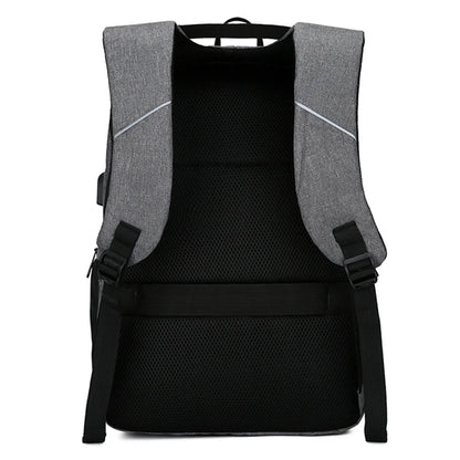 Mochila para portátil de 17" con puerto de carga USB - Bolsa de viaje impermeable para hombre y mujer