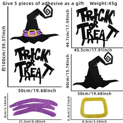 Halloween-Filzdeko für Fenster und Türen