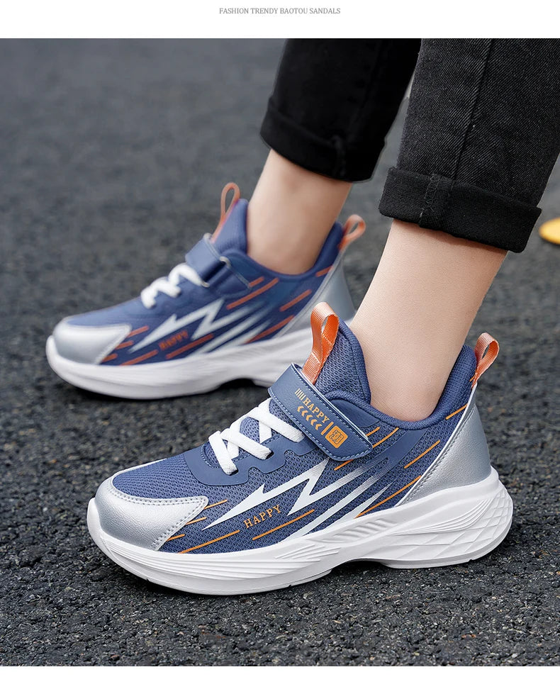 Cute Girls Casual Shoes White Mesh Sneakers Student Kids Summer Sock Footwear Fashion Children Sport Shoes Tenis Running Autumn