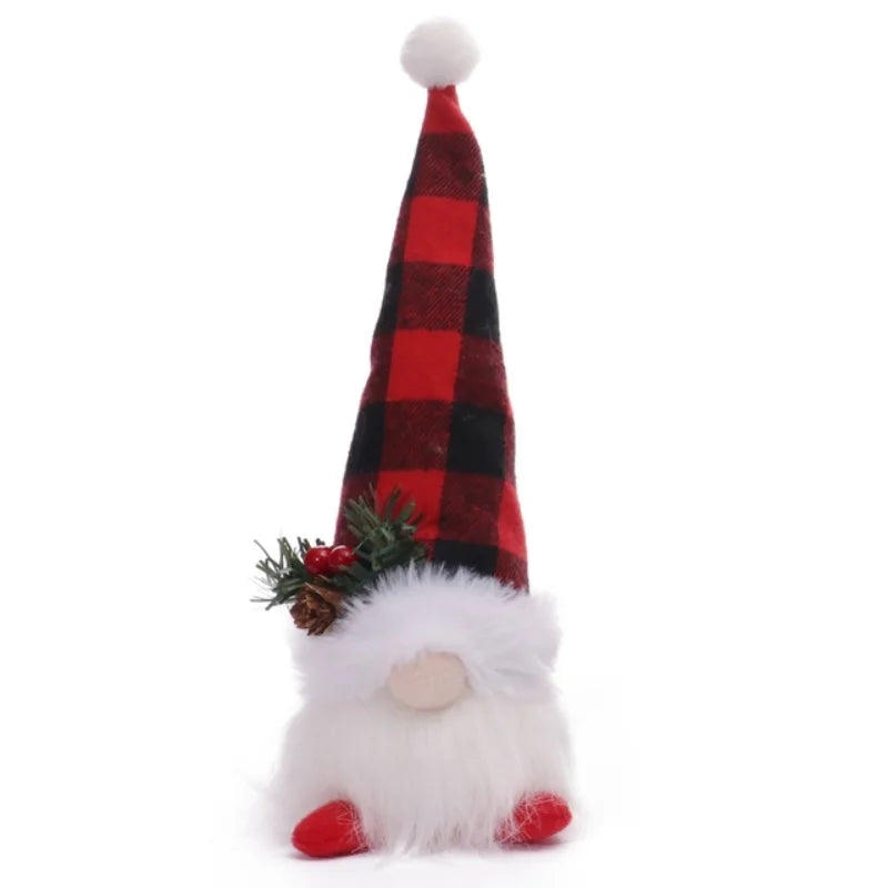 Light-Up Christmas Gnome Plush Ornament – LED Santa Gnome Decor