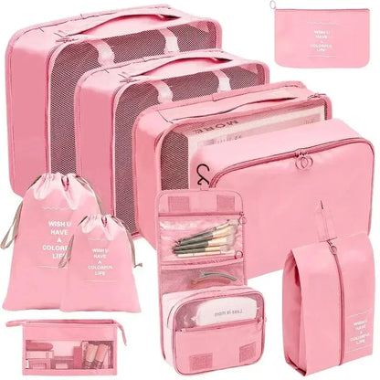 Set di Cubi Portaoggetti – Borse Organizer da Viaggio da 7 a 10 Pezzi per Valigia e Bagaglio
