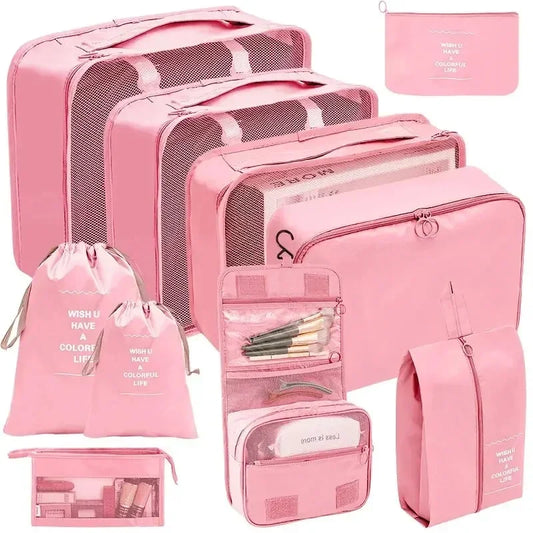Packing Cubes Set – 7 to 10 Piece Travel Organizer Bags for Suitcase & Luggage