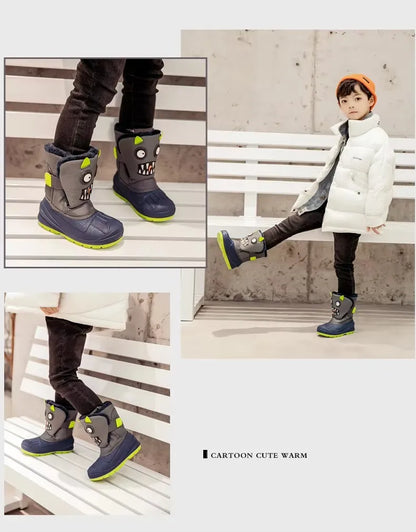 Toddler Animal Snow Boots – Plush-Lined Non-Slip Winter Boots
