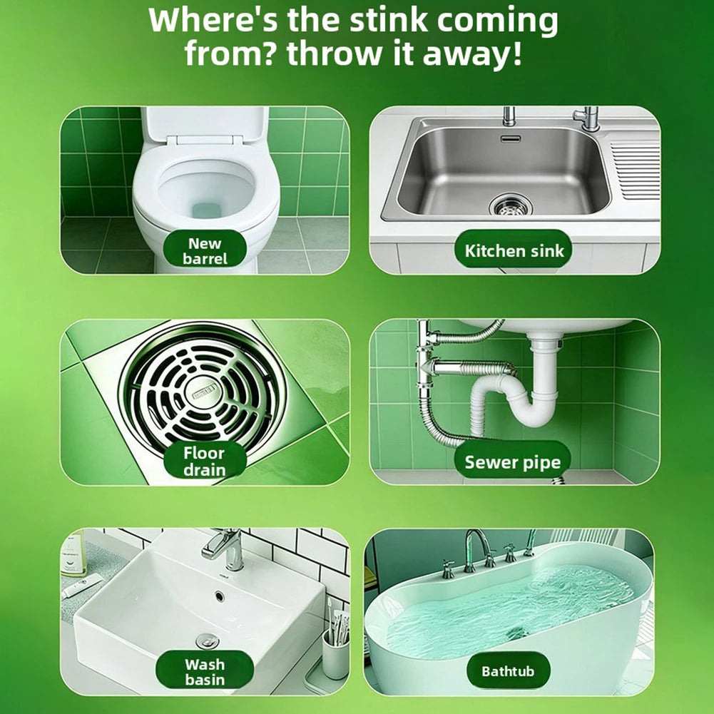 Odor Removal Sewer Cleaner Scented Gel Airs Freshener For Sinks Drains Gel Water Film Soluble In Water For Kitchen For Bathroom