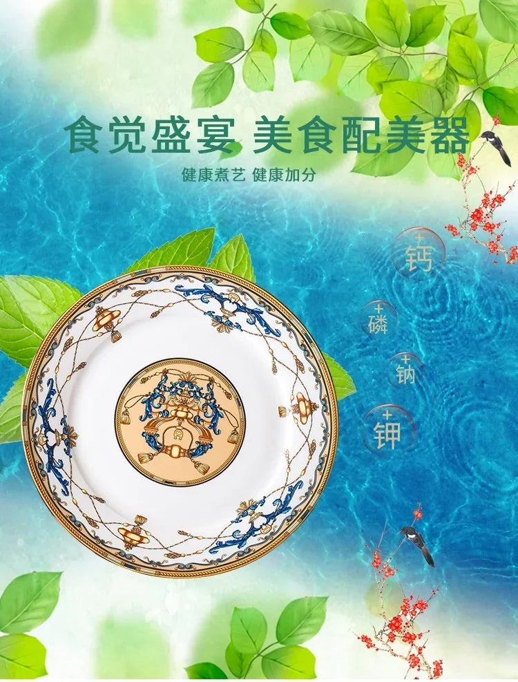 Floral Bone China Dinnerware Set, 56 or 60 Pieces
