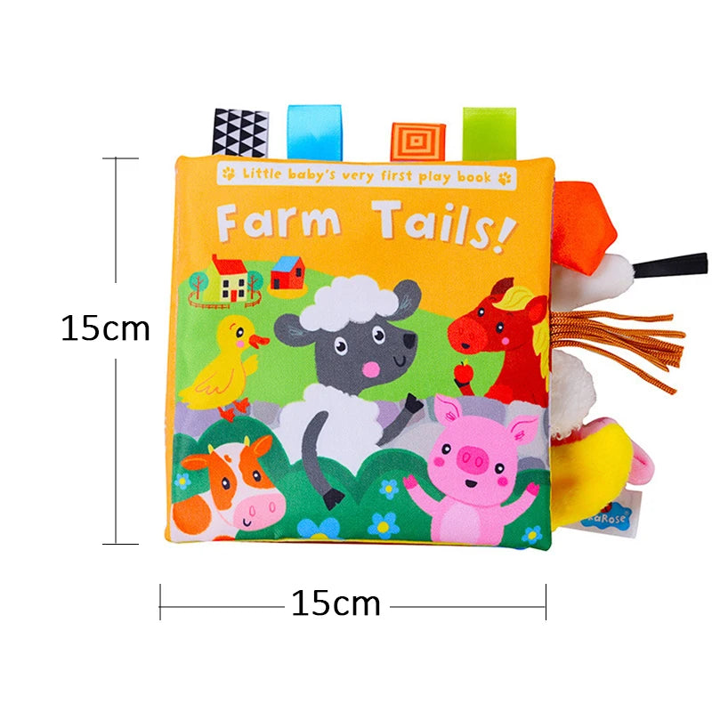 Baby Soft Cloth Book – Crinkle Sensory Book for 0–12 Months