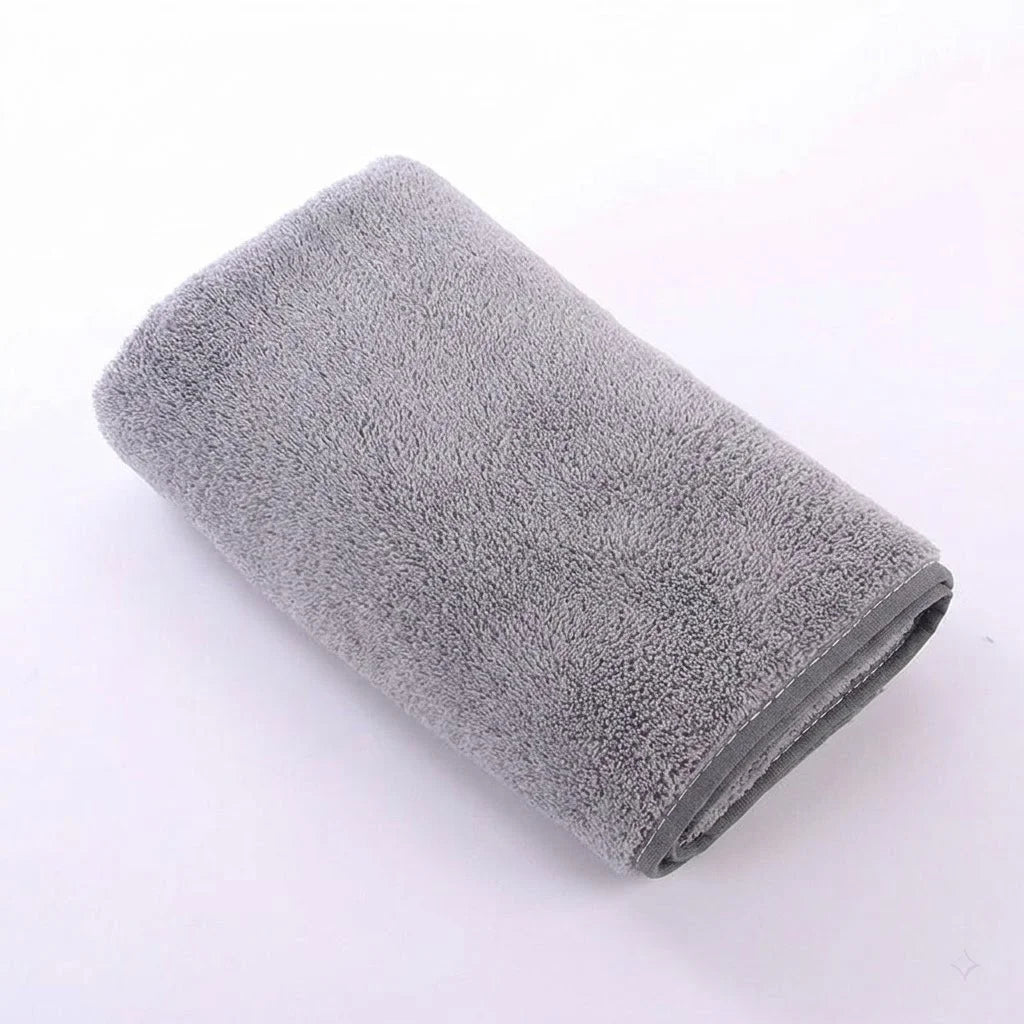 Grey Coral Fleece Towel Set – Bath Towel & Hand Towel