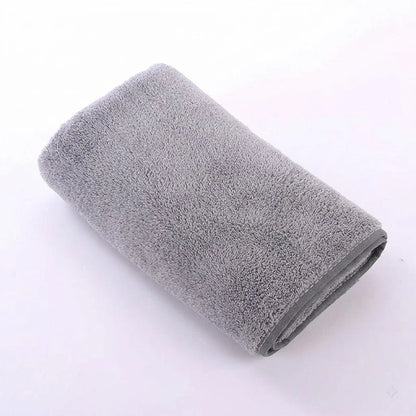 Set di asciugamani in pile effetto corallo grigio – Asciugamano da bagno e asciugamano per le mani