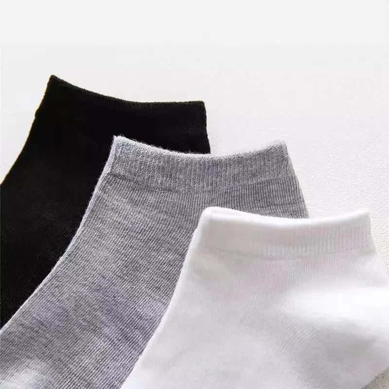 Men's Thin Low-Cut Socks – 10 Pairs, Breathable Everyday Ankle Socks