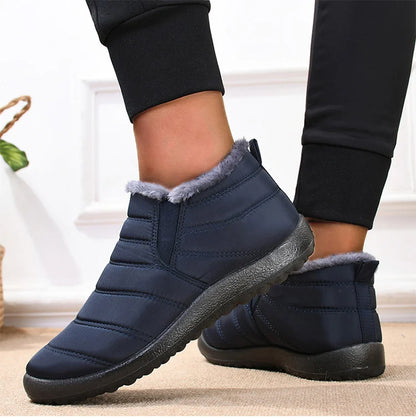 Botas de invierno sin cordones para hombre con forro de felpa HAJINK