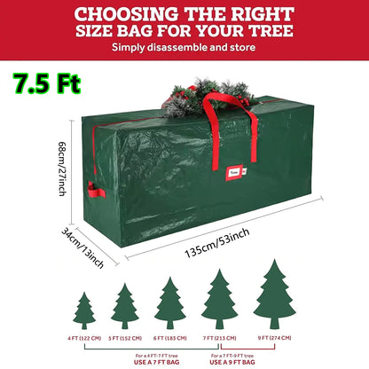 Christmas Tree Storage Bag – Fits Up to 9 ft Artificial Trees, with Handles