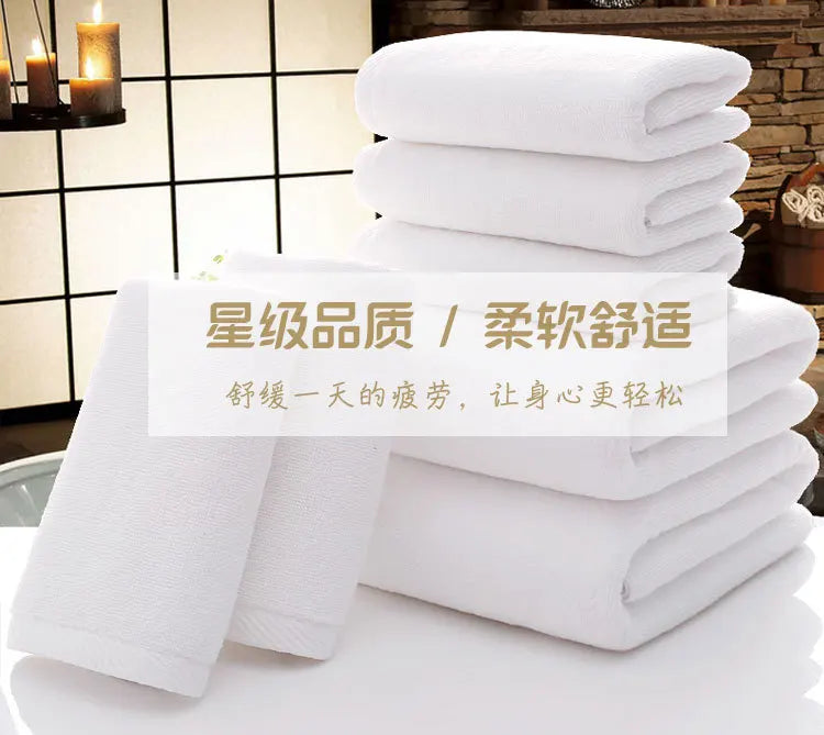White Hotel Hand Towels – Thick Cotton, 35 × 75 cm, 5 or 10 Pack