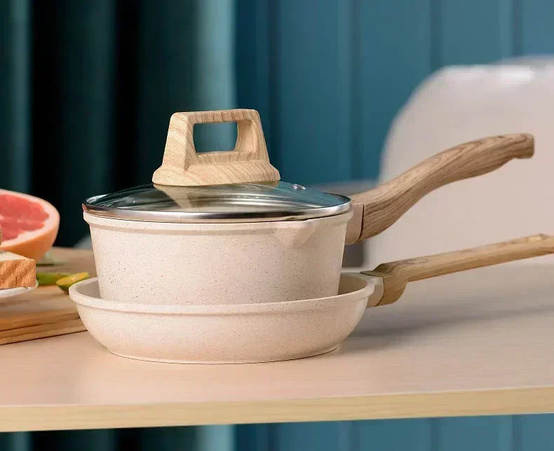 White Nonstick Aluminum Pots & Cookware Sets