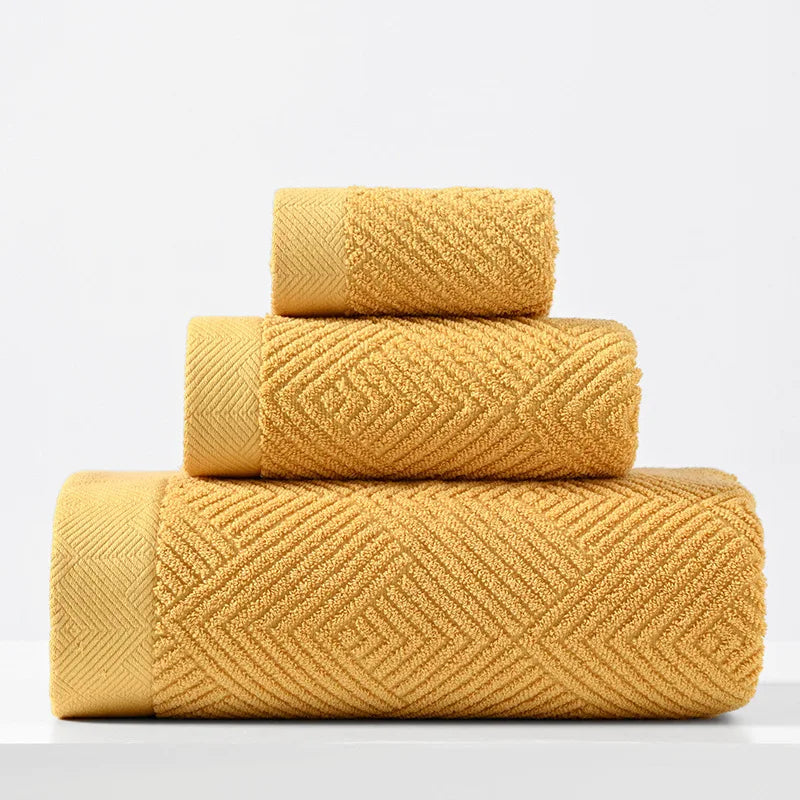 Soft Cotton 3-Piece Towel Set – Quick-Dry, 420 g