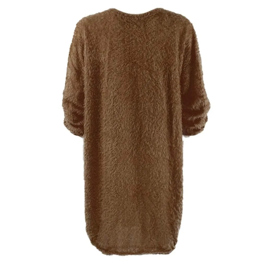 Women's Crewneck Knee-Length Sweater Dress