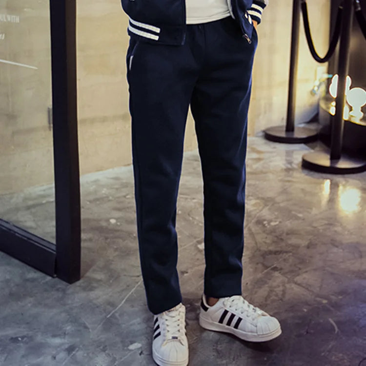 Men's Winter Jackets Thick Warm Jacket Brand Sportswear Coat Pants Solid Color Fleece Zipper Hooded Long Sleeved Male Outerwear