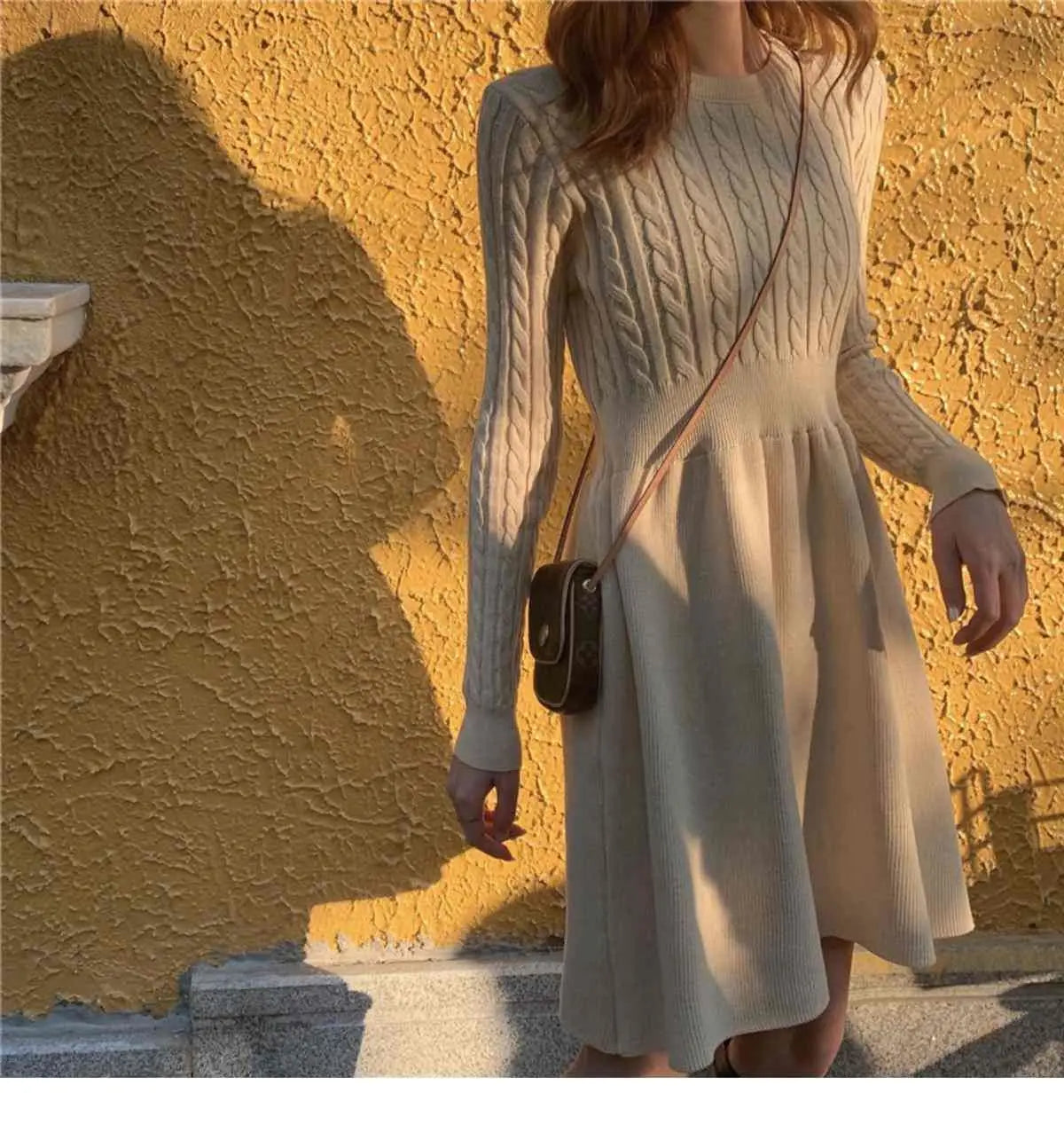Women's Embroidered Long-Sleeve A-Line Mini Dress
